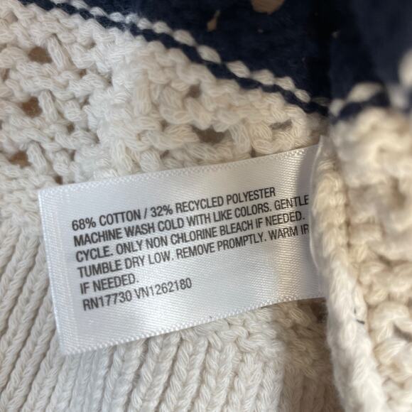 Universal Thread Womens Striped Long Sleeve Open Knit Sweater S Blue & White - Picture 5 of 6